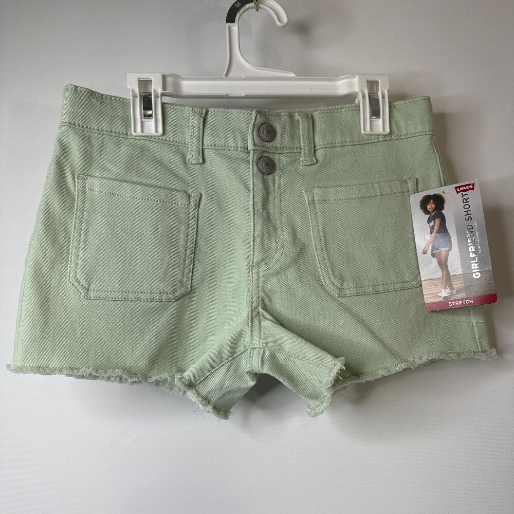 New Girls Levi's Girlfriend Shorts Size 14 Green